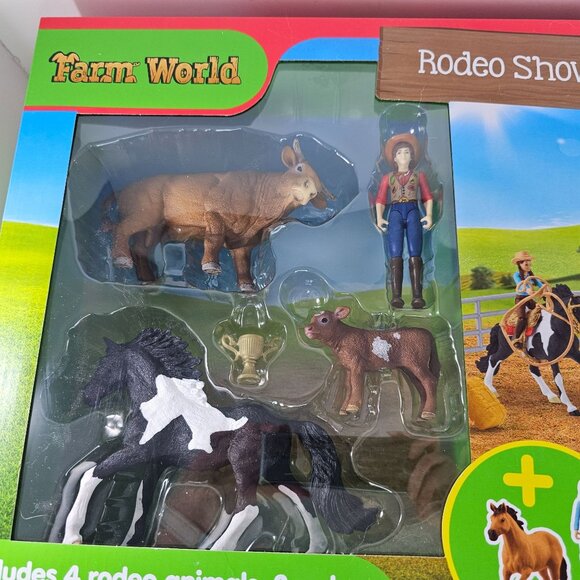 Schleich Rodeo Show 42-Piece Rodeo Toy Playset Cowboy Toys Cowgirl New 42679 - Picture 3 of 9